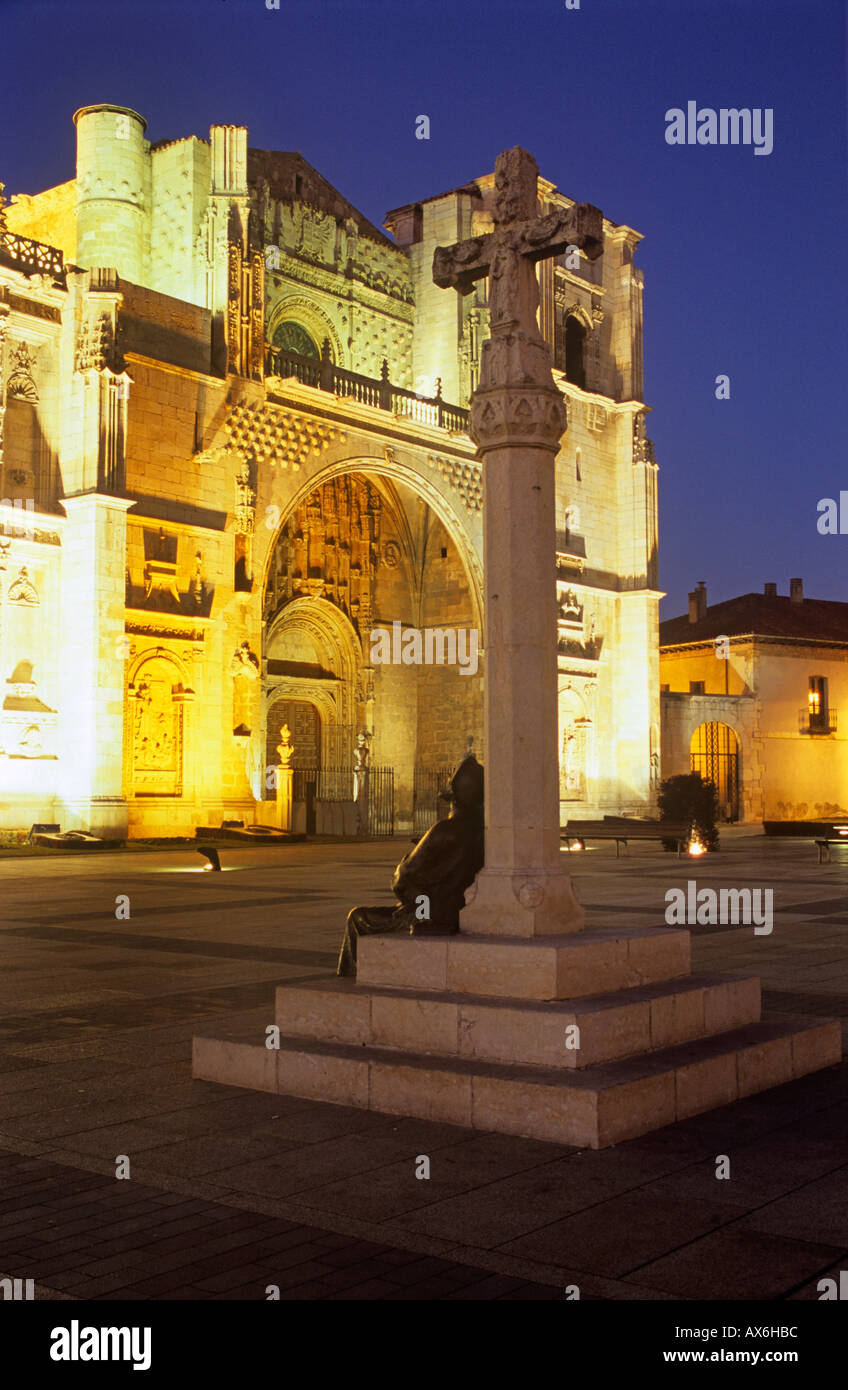 Castilla Leon the church of San Marcos, in the city of Leon, Spain. Convento de San Marcos Stock Photo