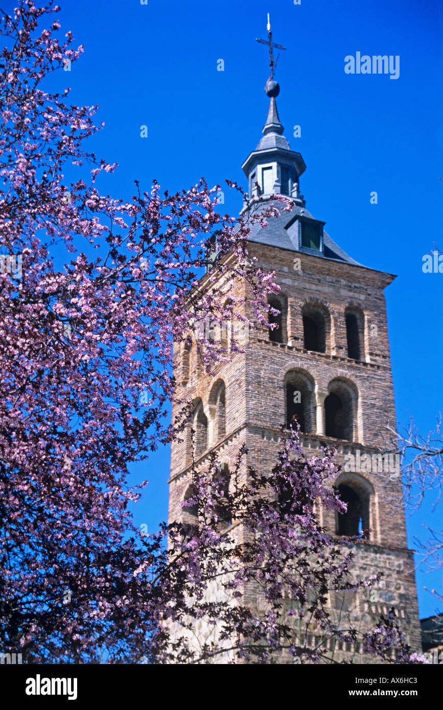 Segovia,Spain, Castilla León. San Andreas Church bell tower. Stock Photo