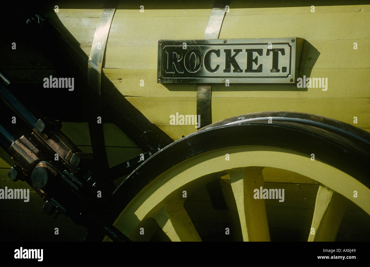 close-up of Stephenson's Rocket engine Stock Photo - Alamy