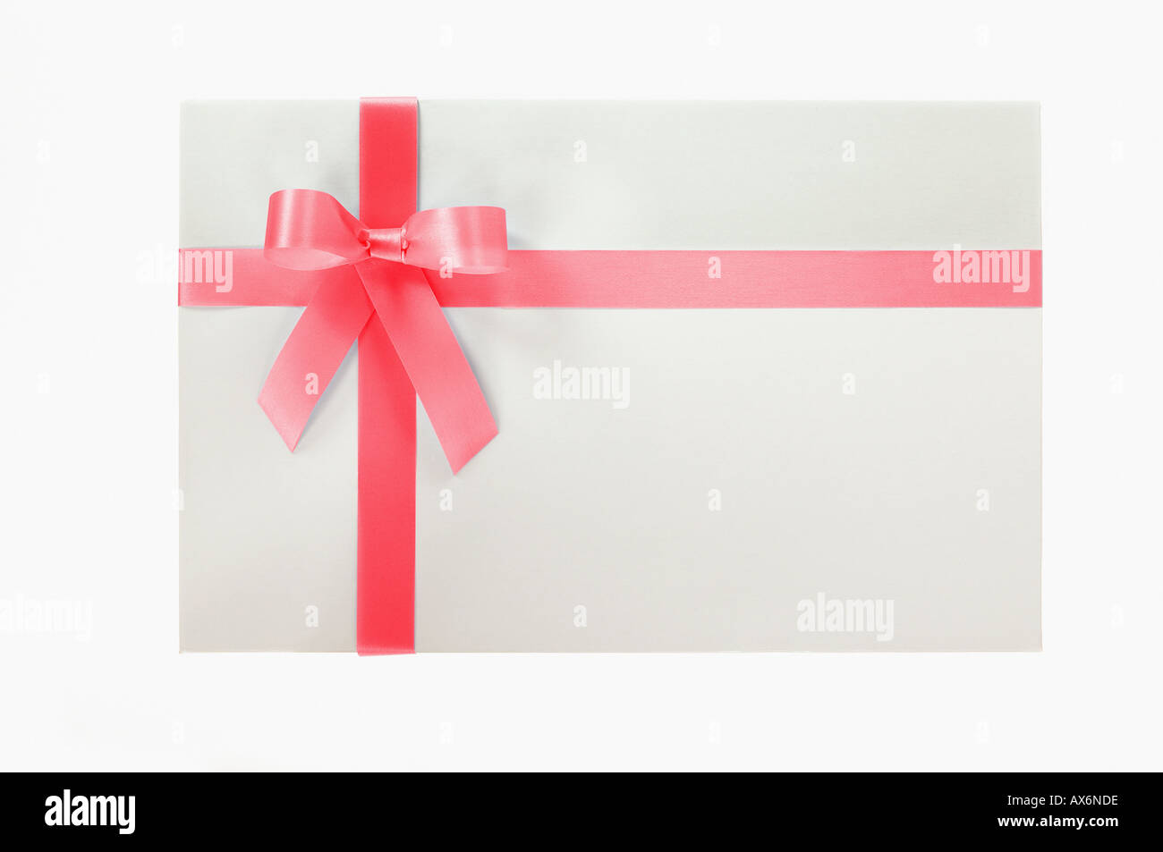 Pink ribbon on a gift Stock Photo Alamy