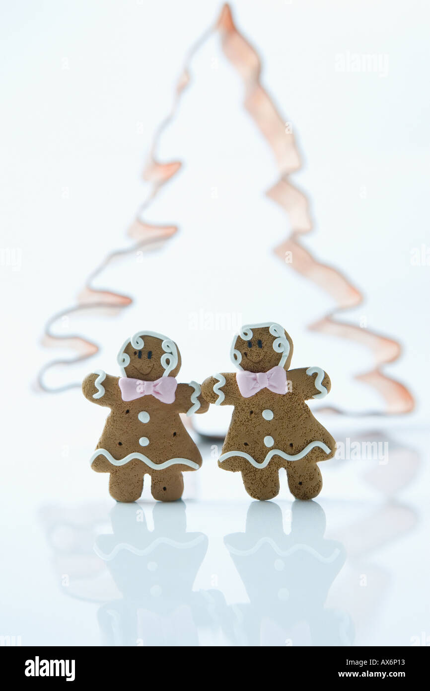 Two gingerbread men Stock Photo