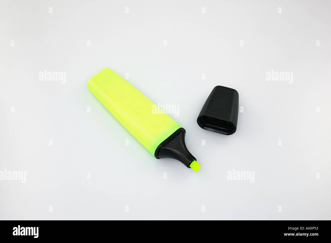 Yellow highlighter Stock Photo