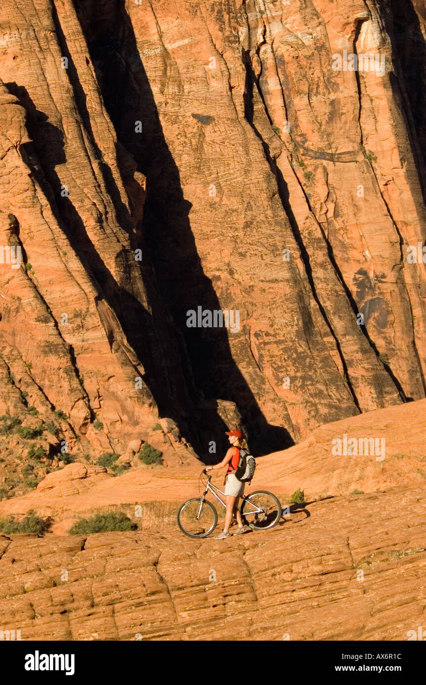 Mountain biker Snow Canyon State Park St George UT Stock Photo - Alamy