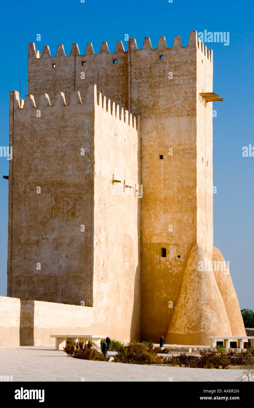 Tower of fort, Umm Salal Mohammed Fort, Doha, Qatar Stock Photo