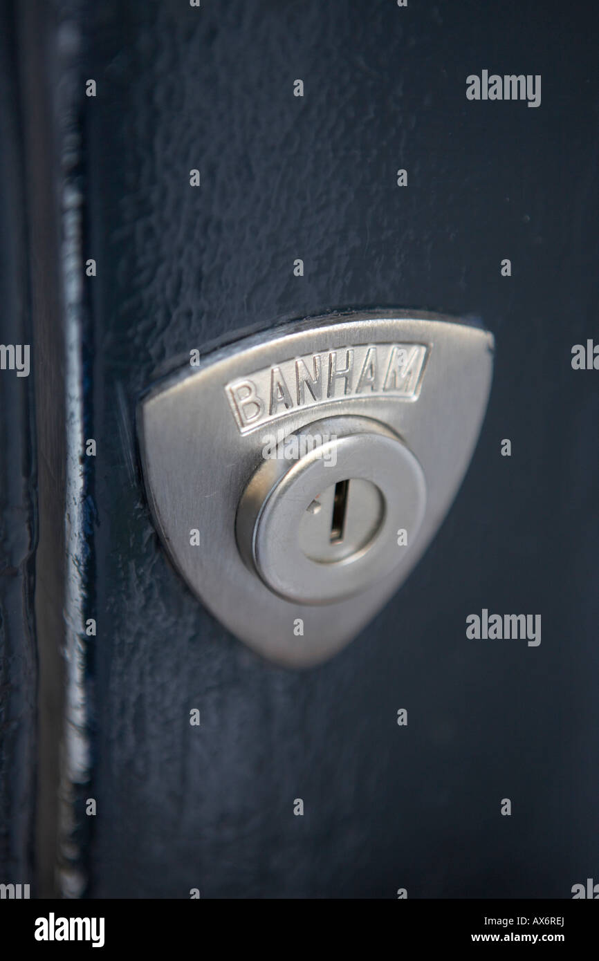 Front door lock, as used in the UK Stock Photo Alamy