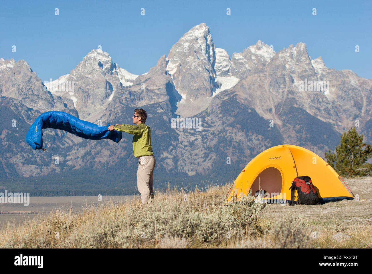 Camping in Grand Teton National Park CA Stock Photo Alamy