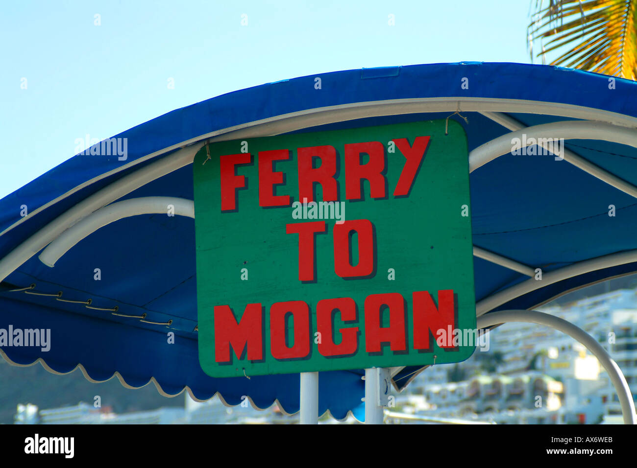 Mogan Sign Stress less tour hi-res stock photography and images - Alamy