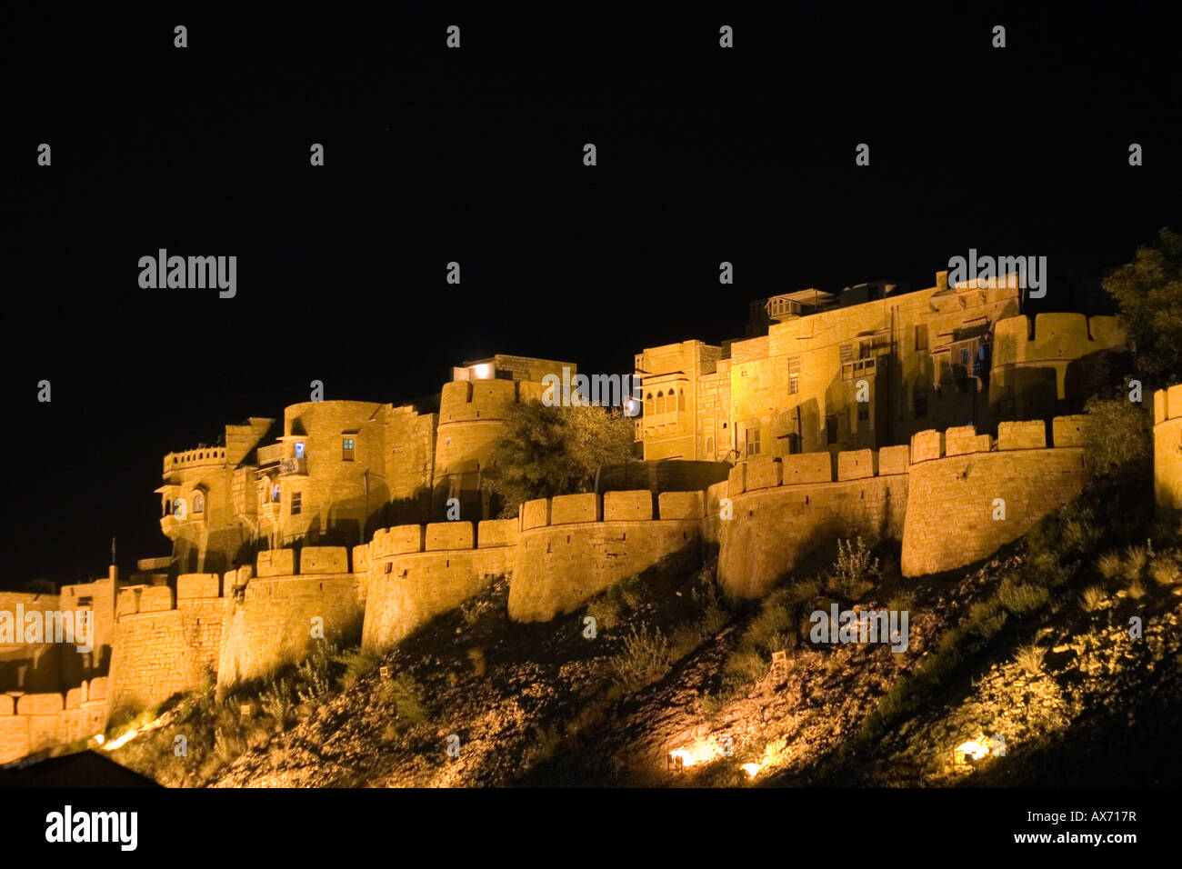 Sonar fort of Jaisalmer at night, Rajasthan, India Stock Photo Alamy