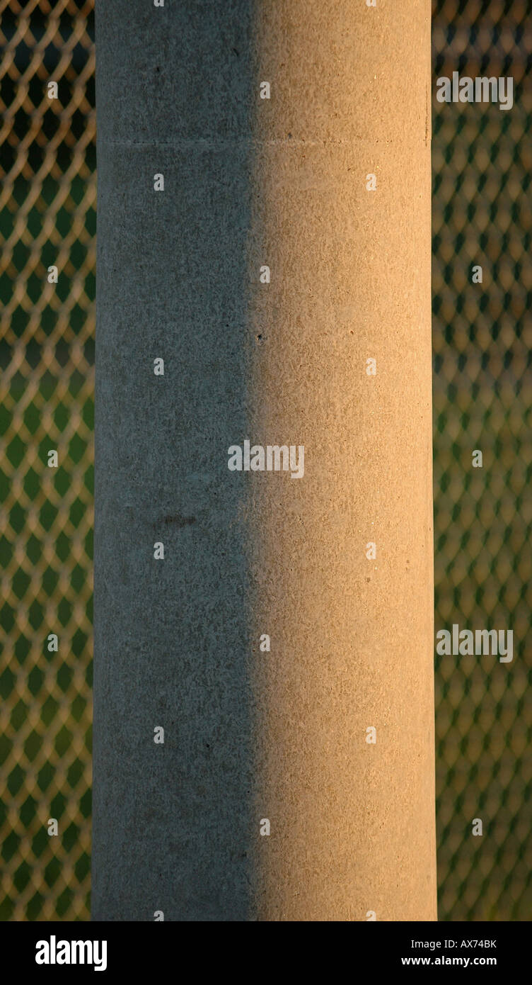 The midsection of a light pole in a baseball field Stock Photo