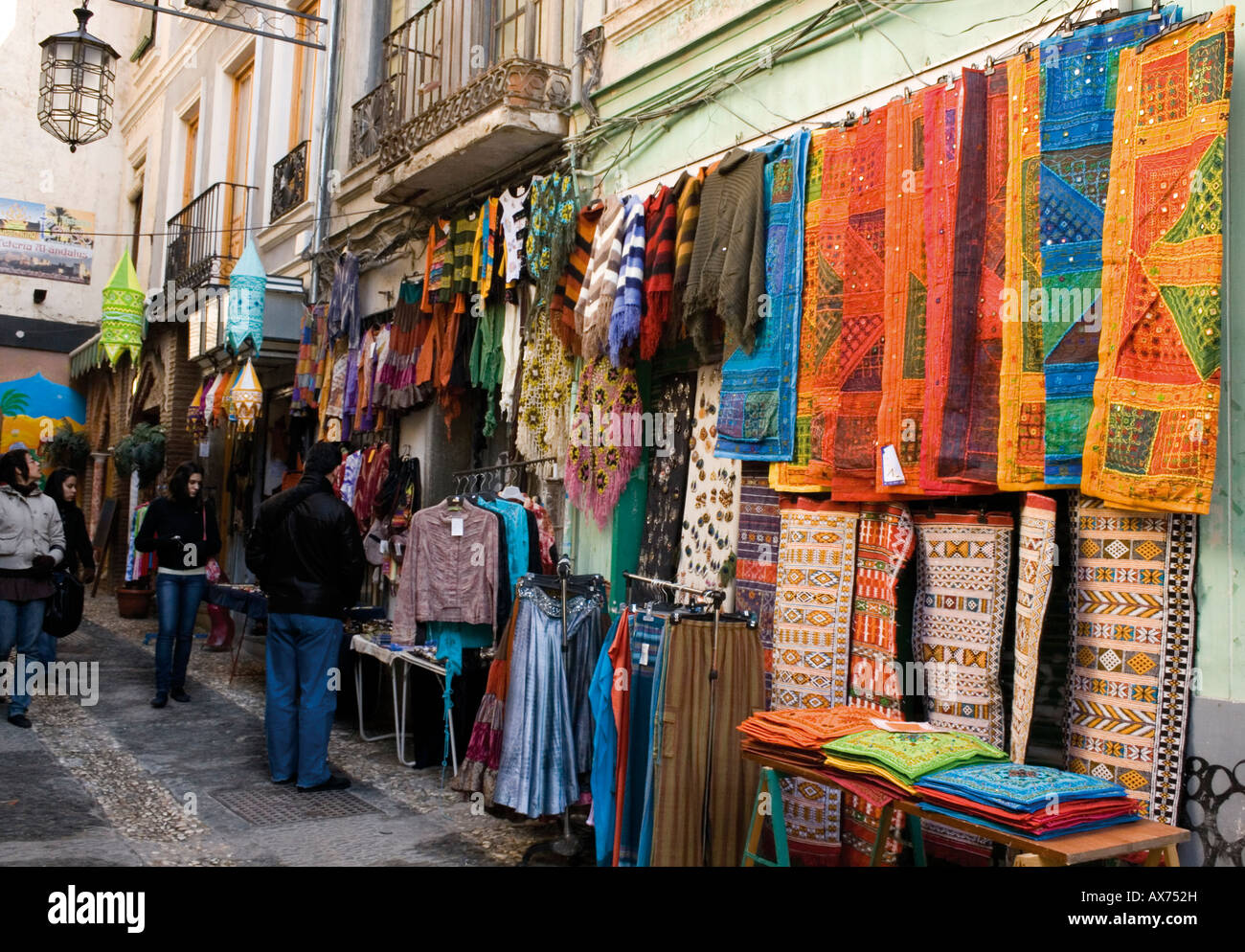 Granada Spain Typical shops in the Albayzin district Stock Photo