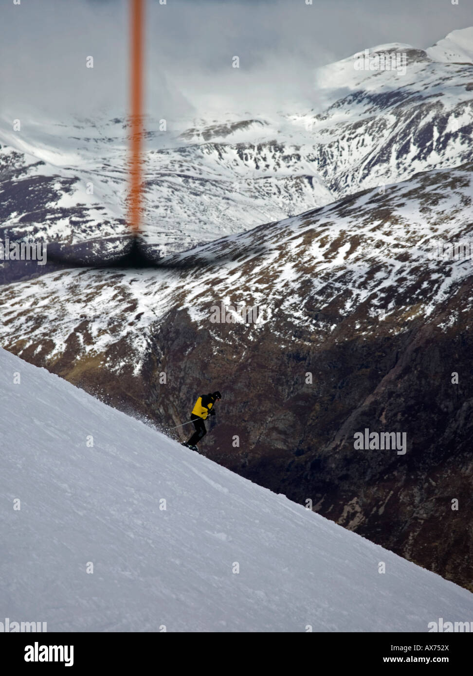 Glencoe Ski slopes, Lochaber, Scotland, UK, Europe Stock Photo