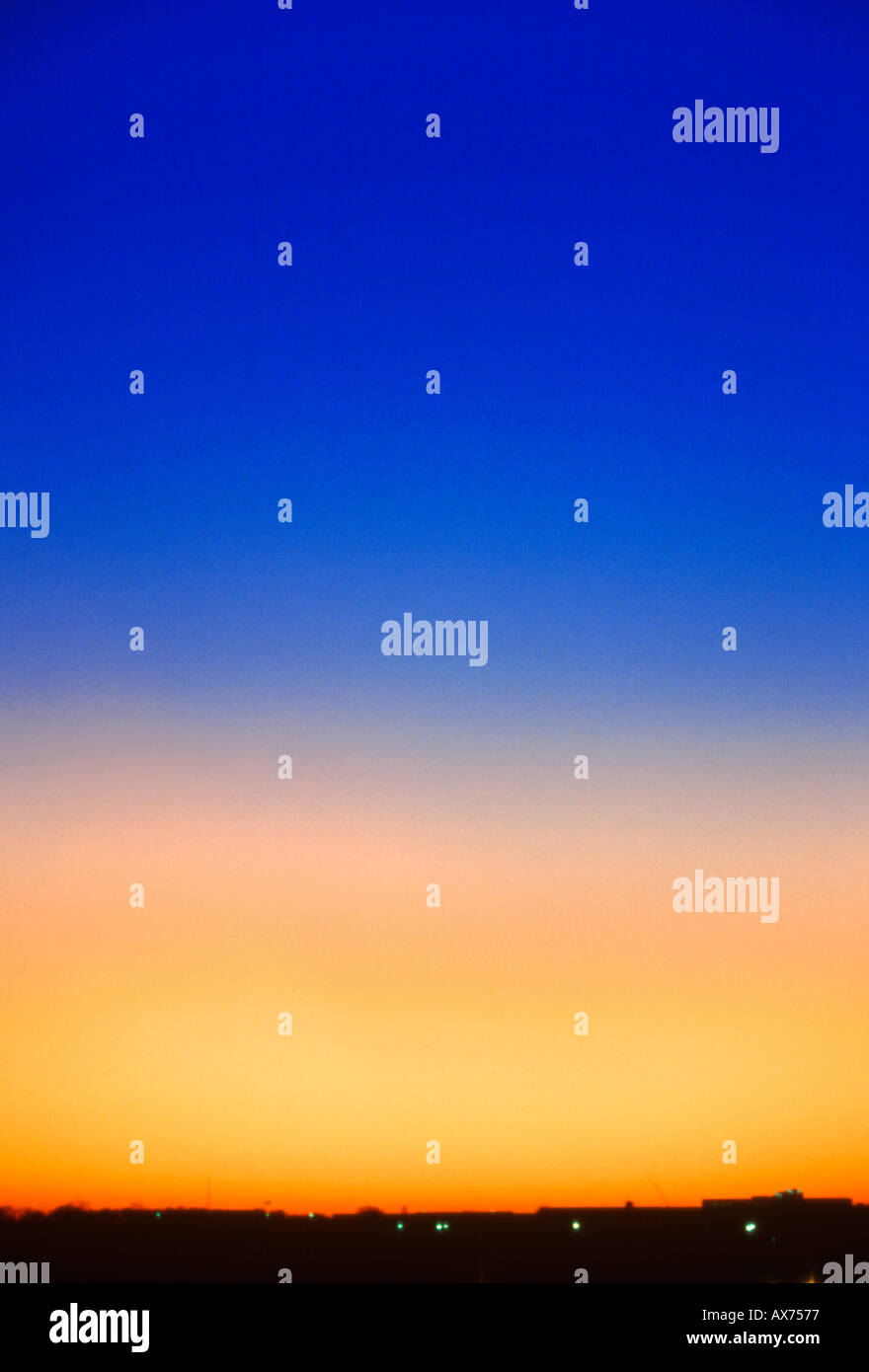 Sunset at dusk Stock Photo