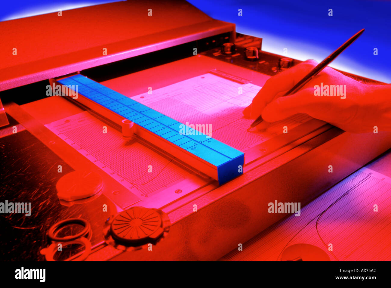 computer printer plotter Stock Photo - Alamy