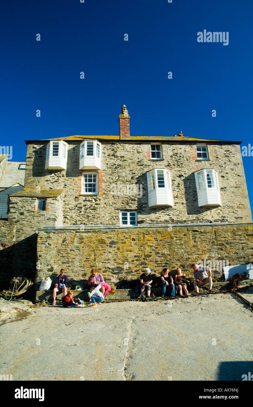 Harbour area Port Isaac Cornwall UK Stock Photo Alamy