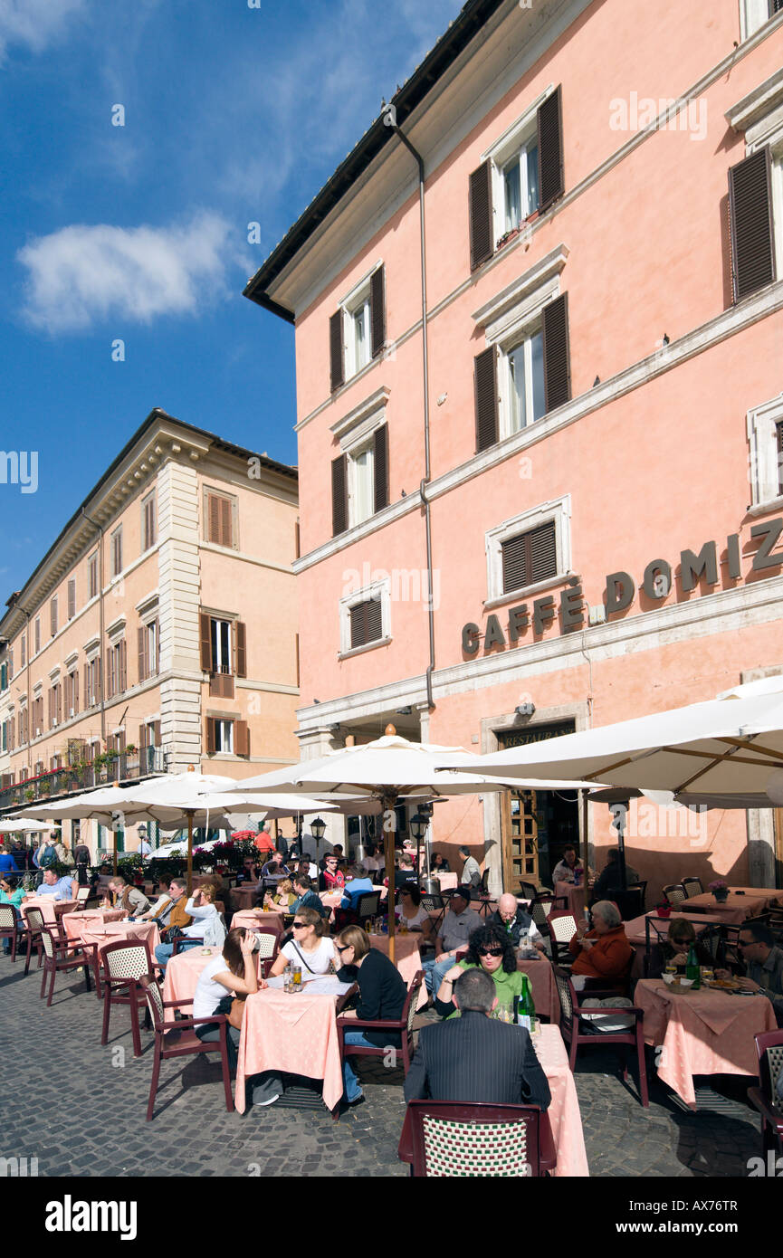 Sidewalk restaurant, Piazza Navona, Historic Centre, Rome, Italy Stock Photo