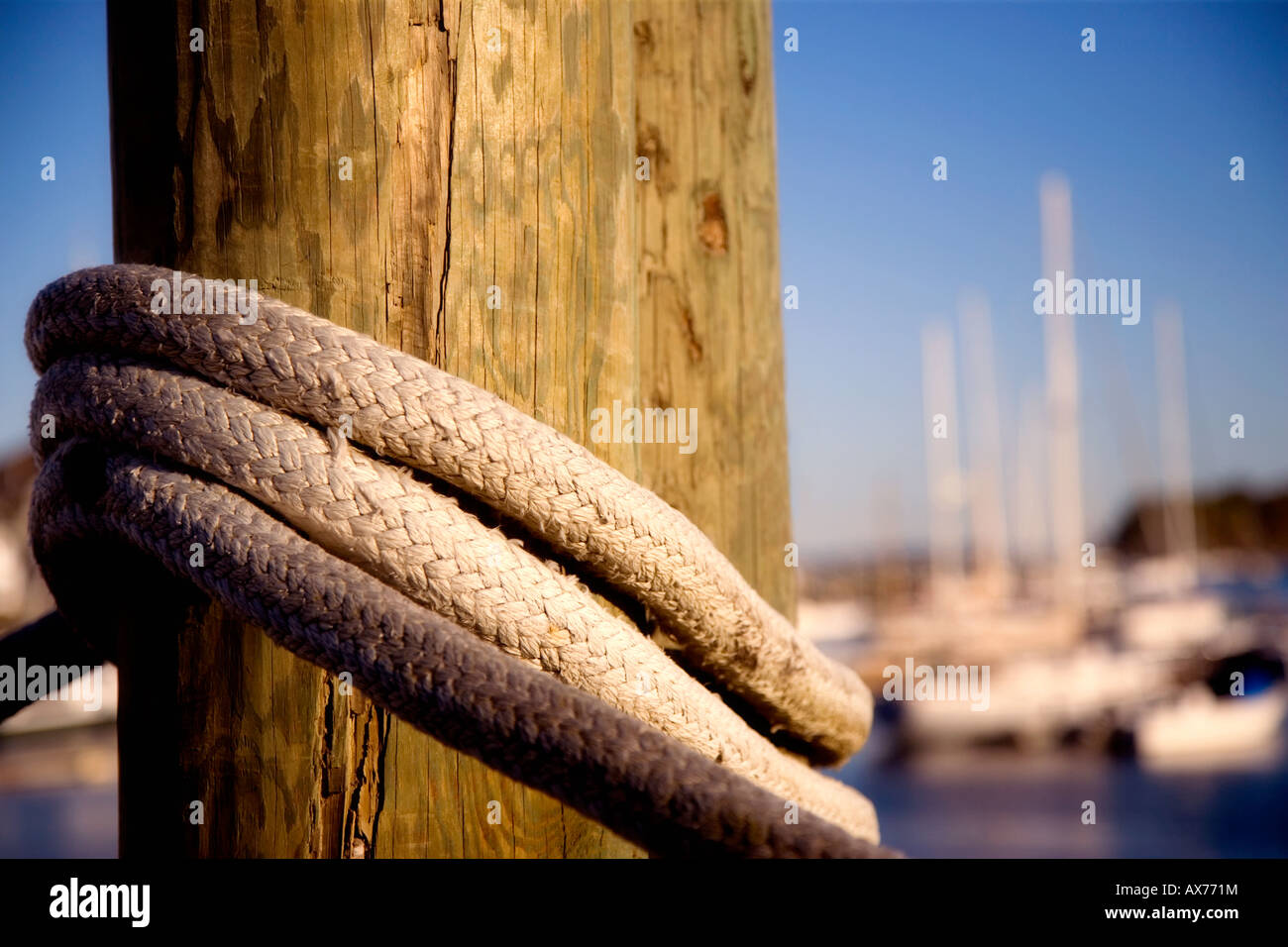 Piling with rope hi-res stock photography and images - Alamy
