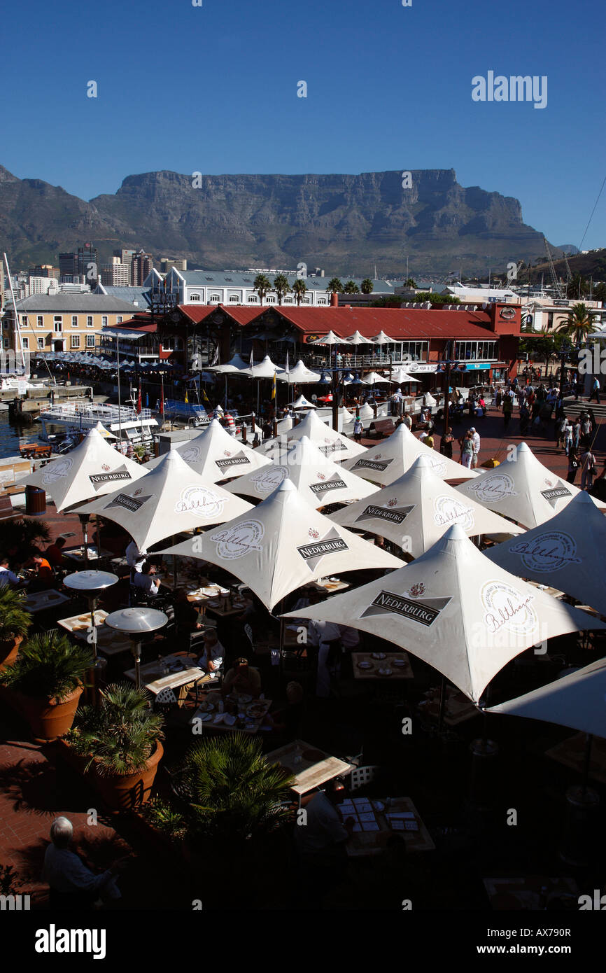 overlooking the cafes and restaurants at quay 5 v&a waterfront cape