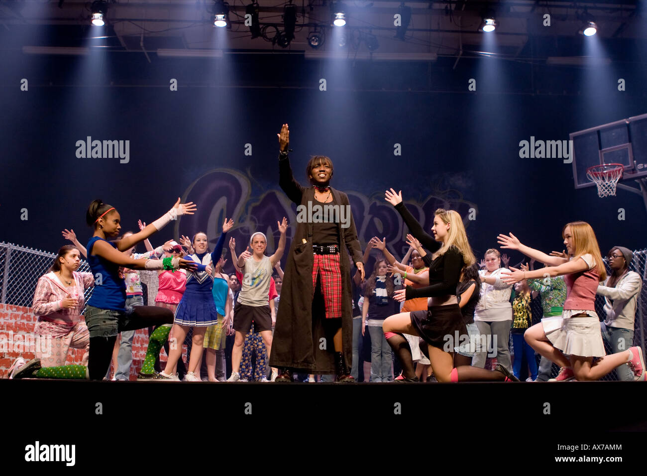 A typical high school musical production in Connecticut USA Stock Photo