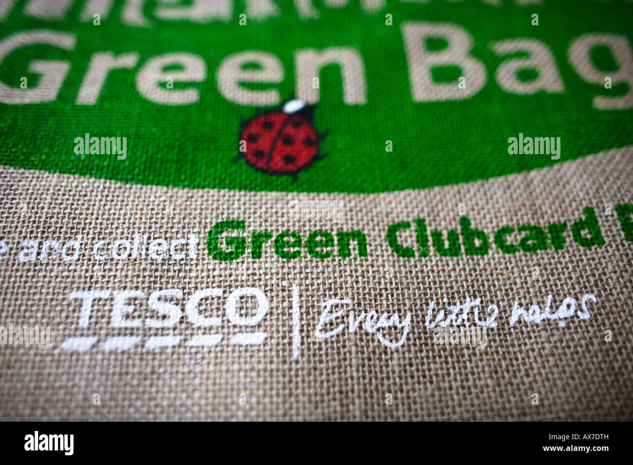 Tescos hessian reusable shopping bags, UK Stock Photo