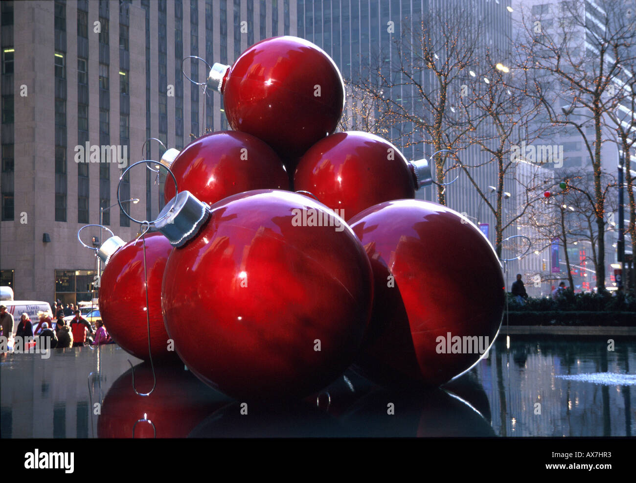 Weihnachtsdeko, Manhattan New York, USA Stock Photo