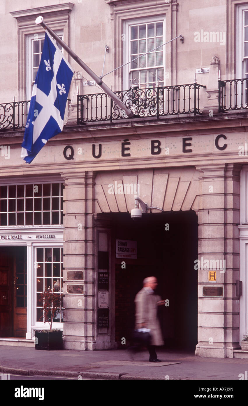 Quebec Government Office (Delegation generale du Quebec): Representation of the Canadian province of Quebec in London, England Stock Photo