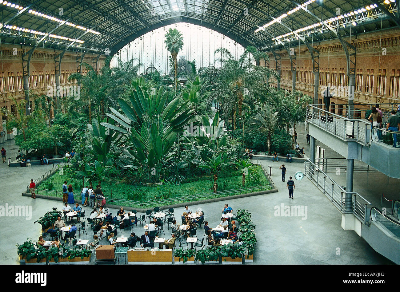 Palmengarten, Bahnhof Atocha, Madrid Spanien Stock Photo