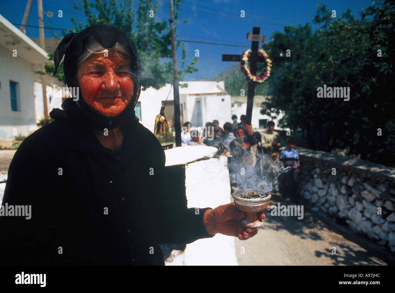 Easter celebration, Vathy, Kalymnos, Dodekanes, Greece Stock Photo