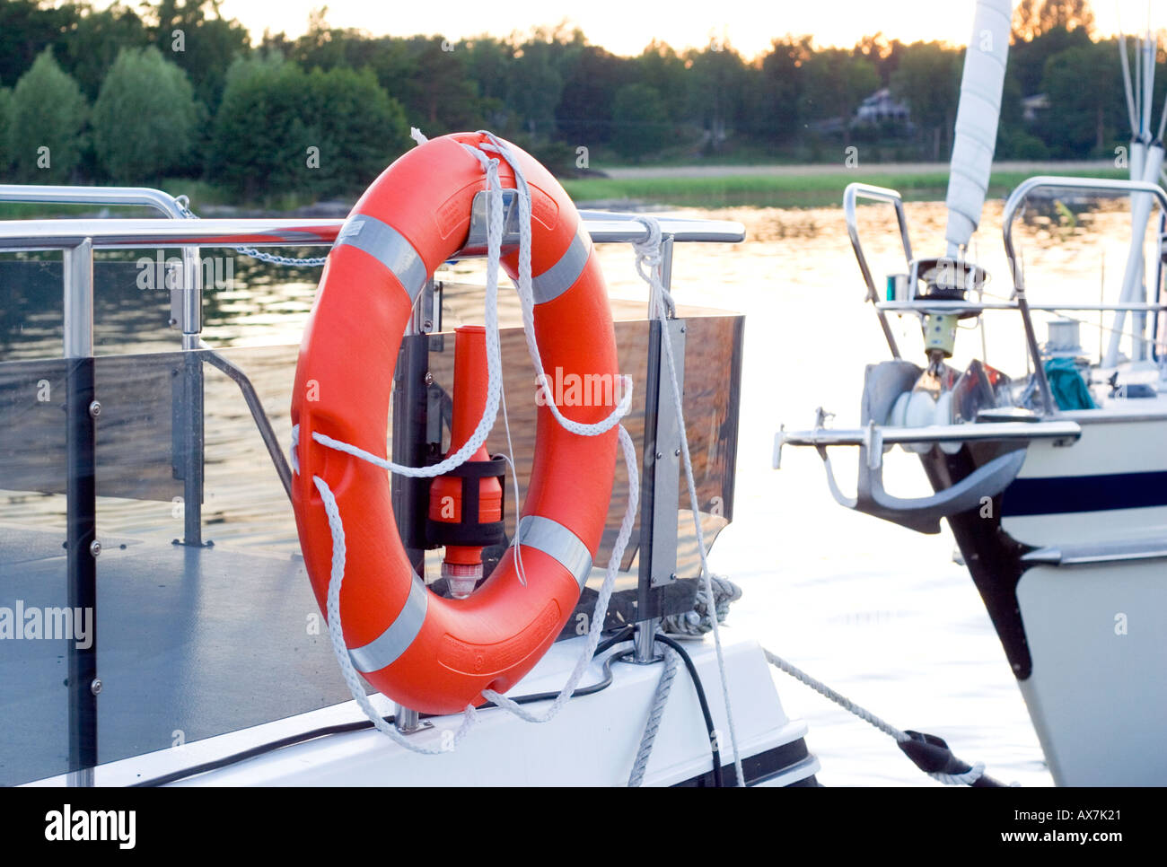 Precaution safety lifesaving ring Stock Photo Alamy