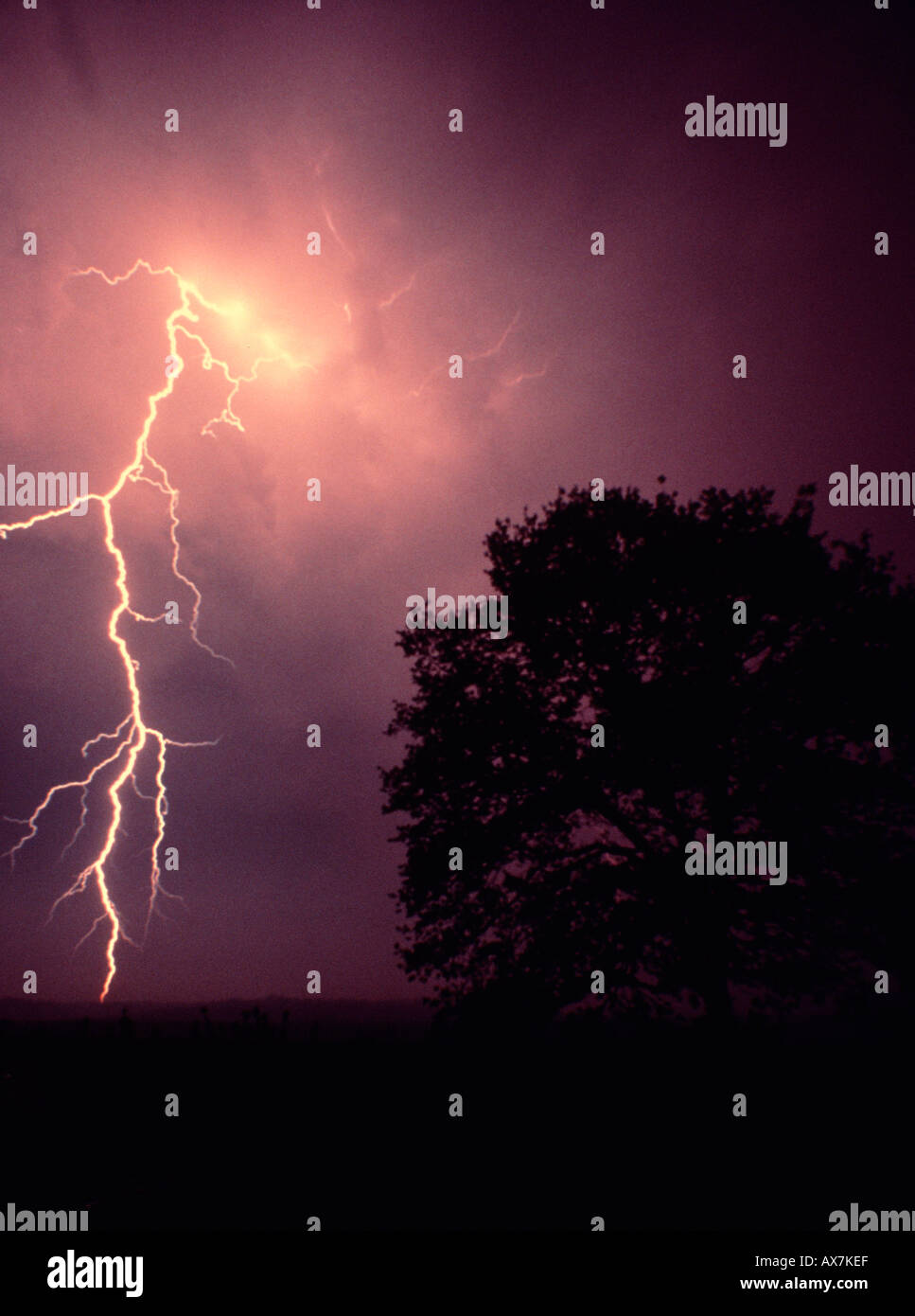 Lightning Surrey England UK Stock Photo