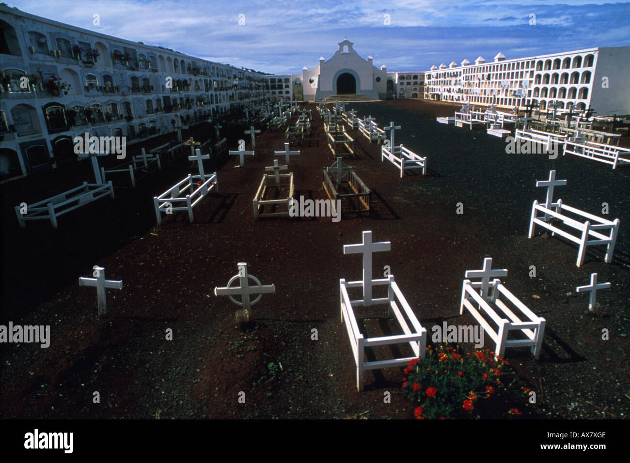 Friedhof von Garafia, im Orden der Insel, La Palma Kanarische Inseln, Spanien Stock Photo