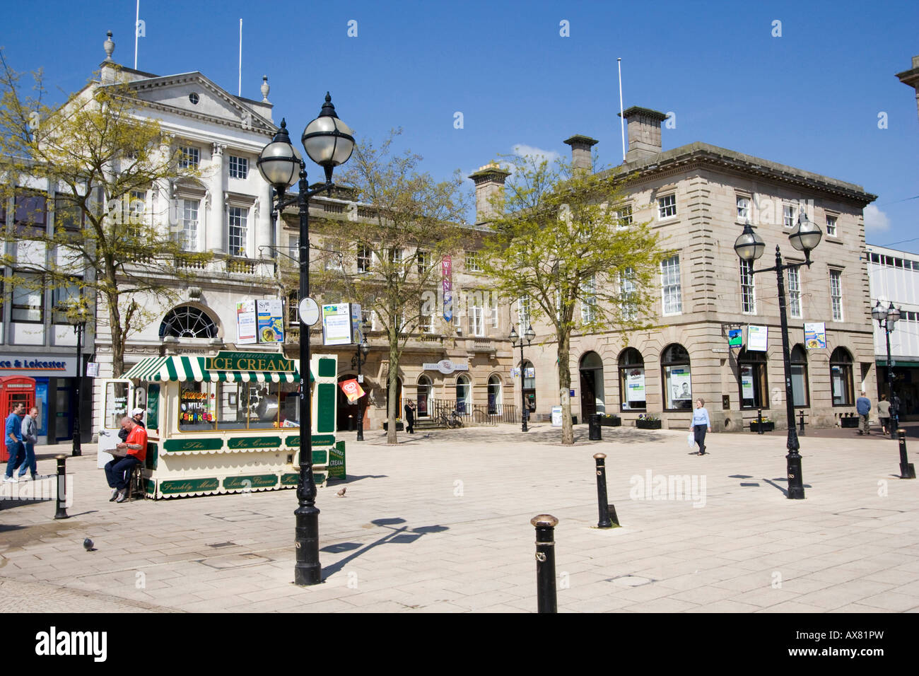 market square stafford midlands town centre england uk gb tourists Stock Photo