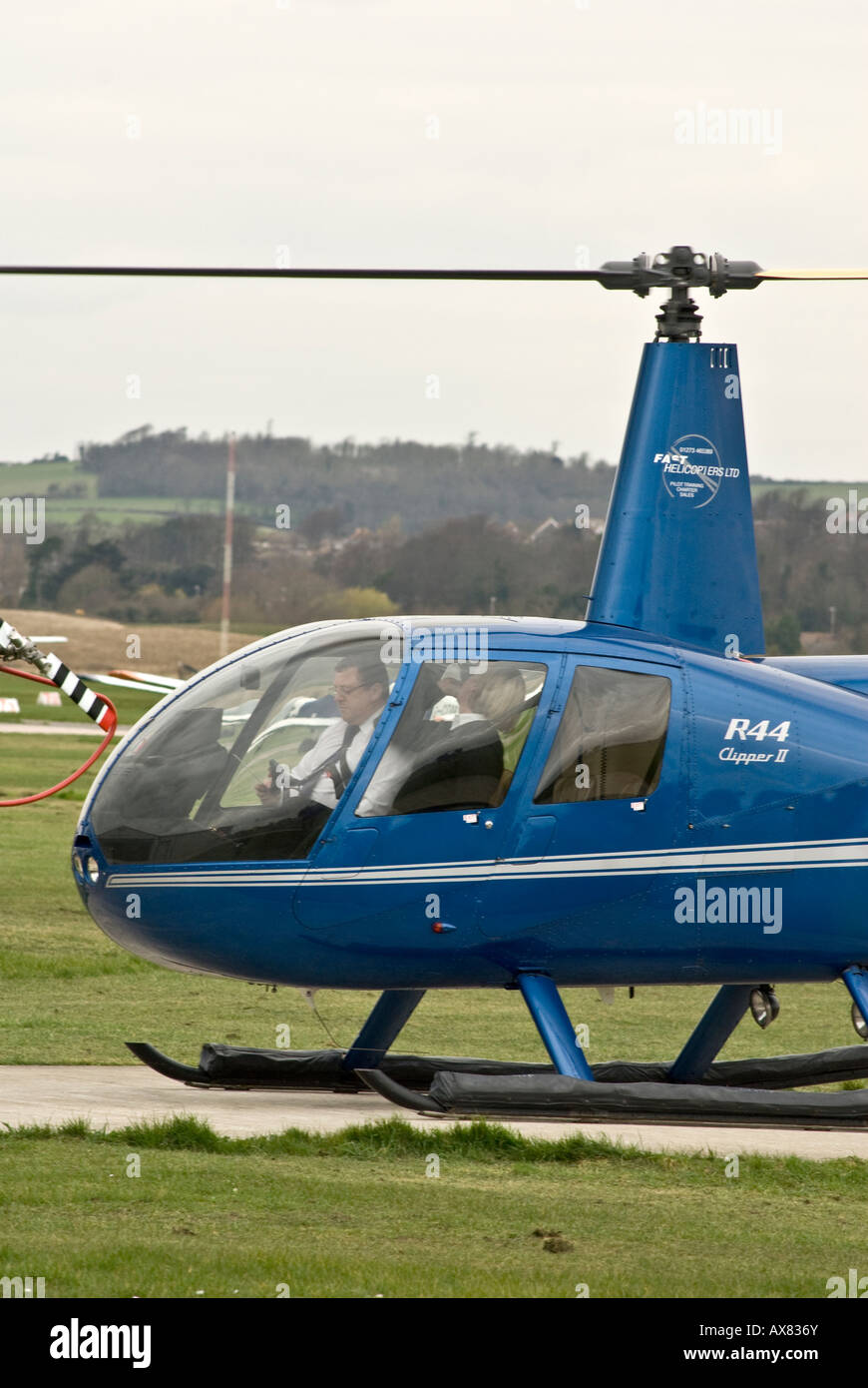 Commercial Helicopter Pilot Training Stock Photo