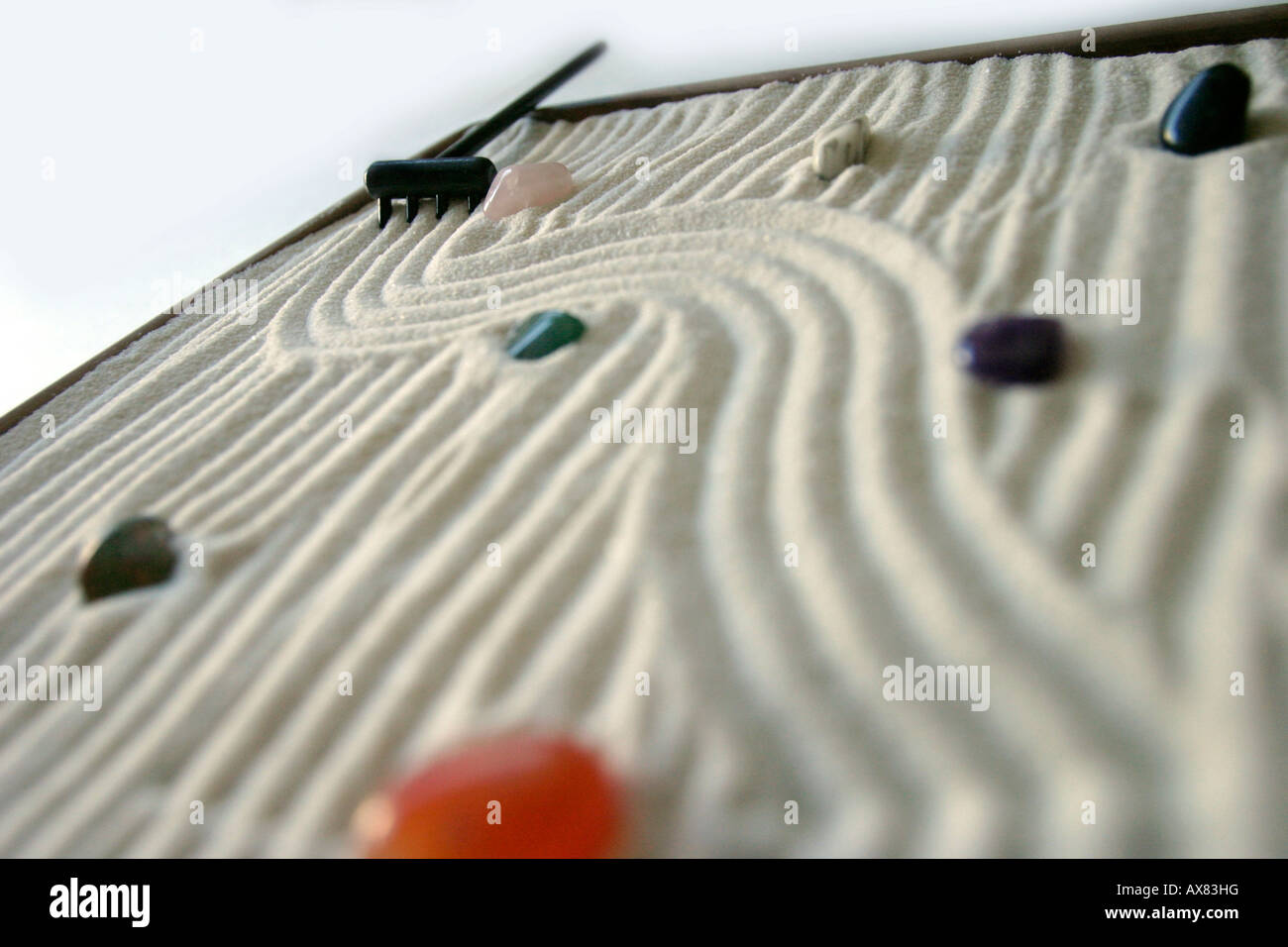 A Chinese sand garden Stock Photo Alamy