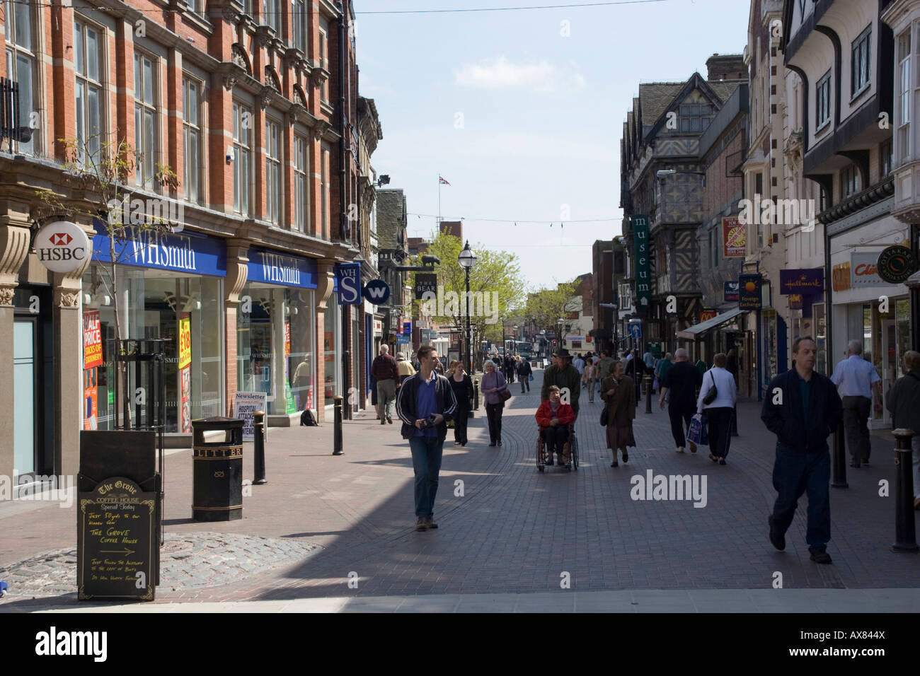 stafford midlands town centre england shops uk gb Stock Photo