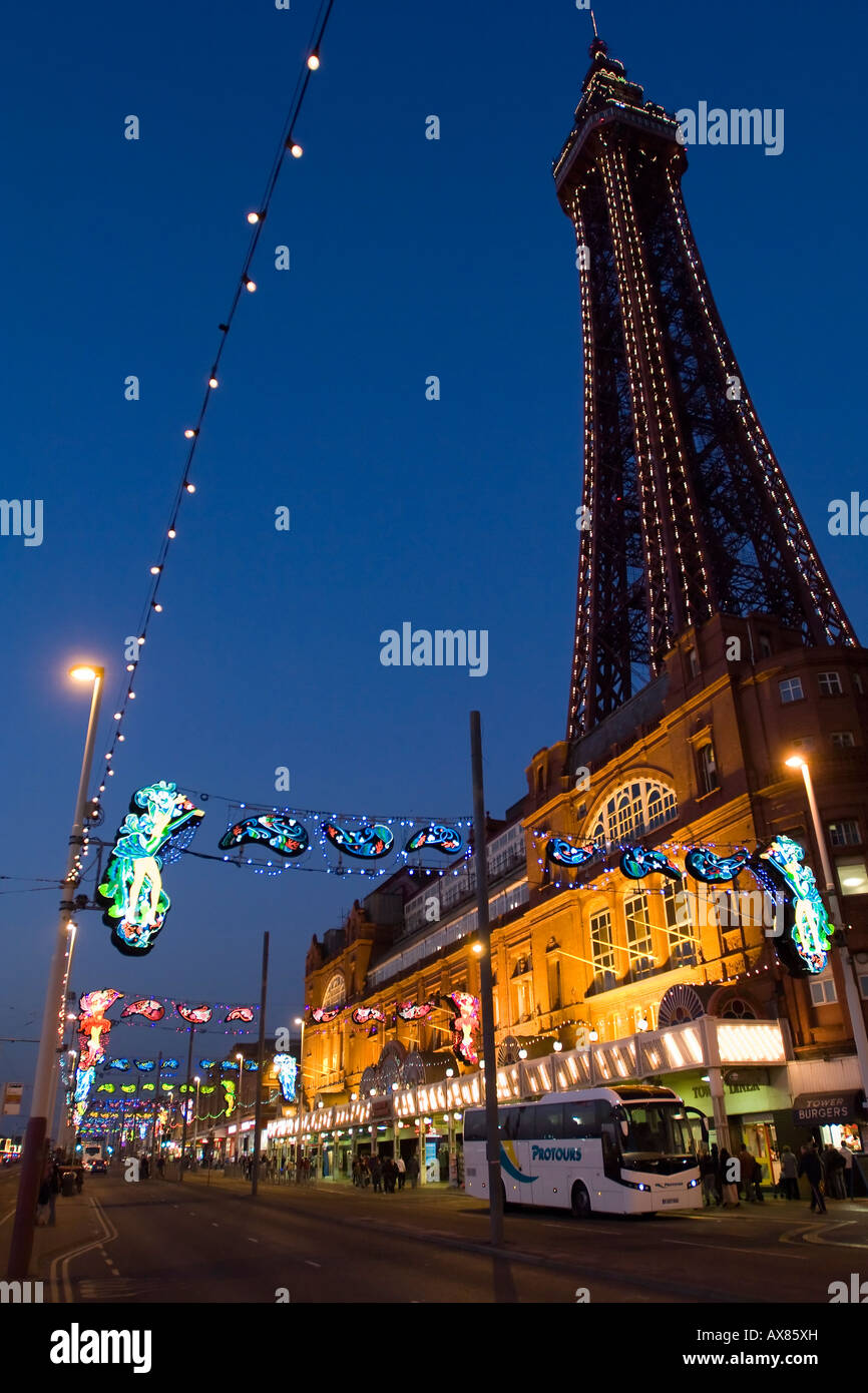 Blackpool Tower on a clear evening Stock Photo