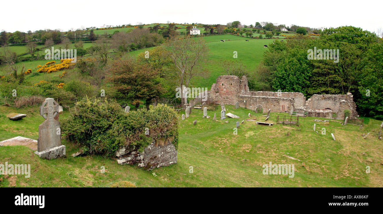 UK Northern Ireland County Antrim Layde Church panoramic Stock Photo