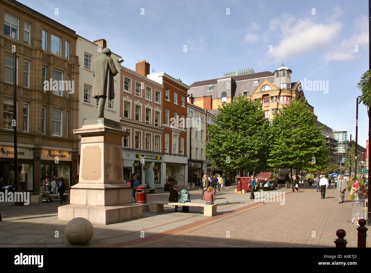 Pedestrianised st anns square manchester hi res stock photography