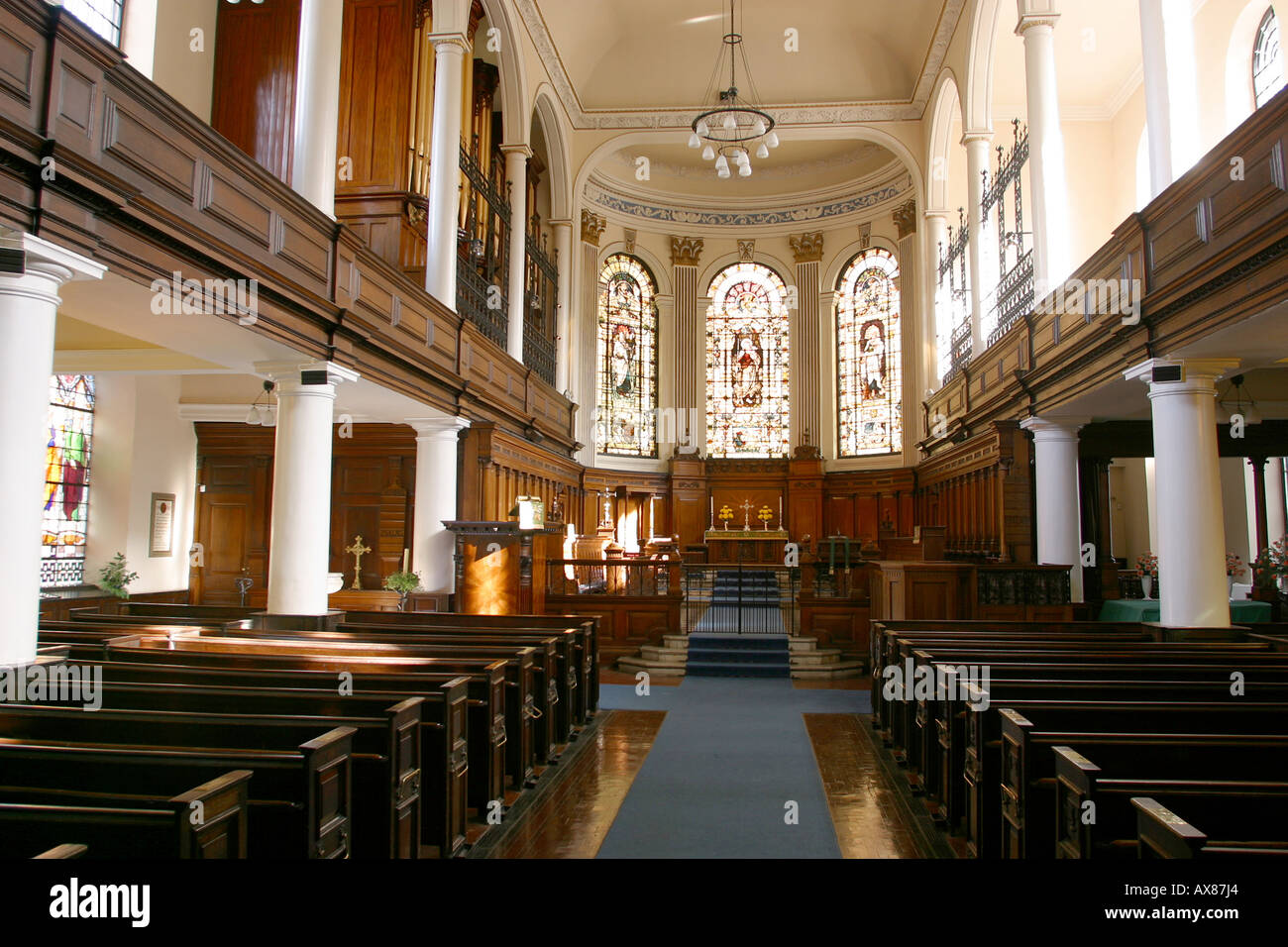 Manchester St Anns church interior Stock Photo