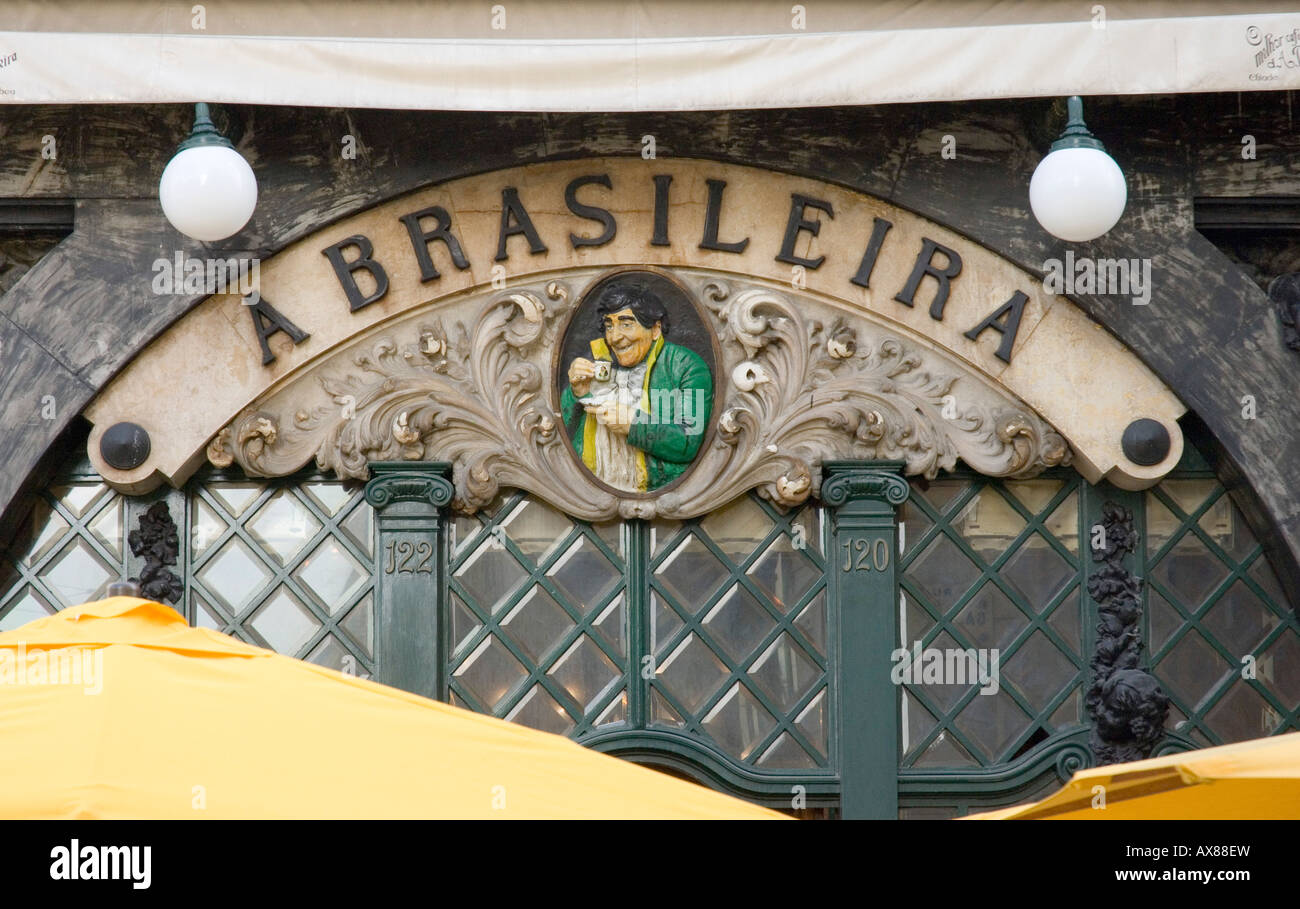Brasileira Sign In Lisbon Portugal Stock Photo Alamy