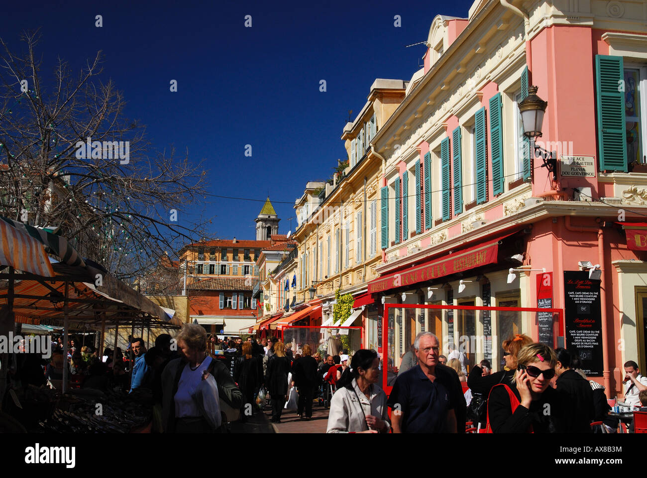 Street market in Nice, south of France Stock Photo