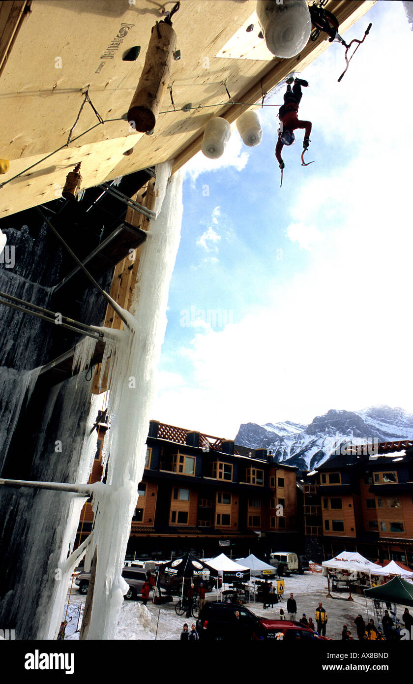 Female winner at ice Canmore, Canada, Ines Papert