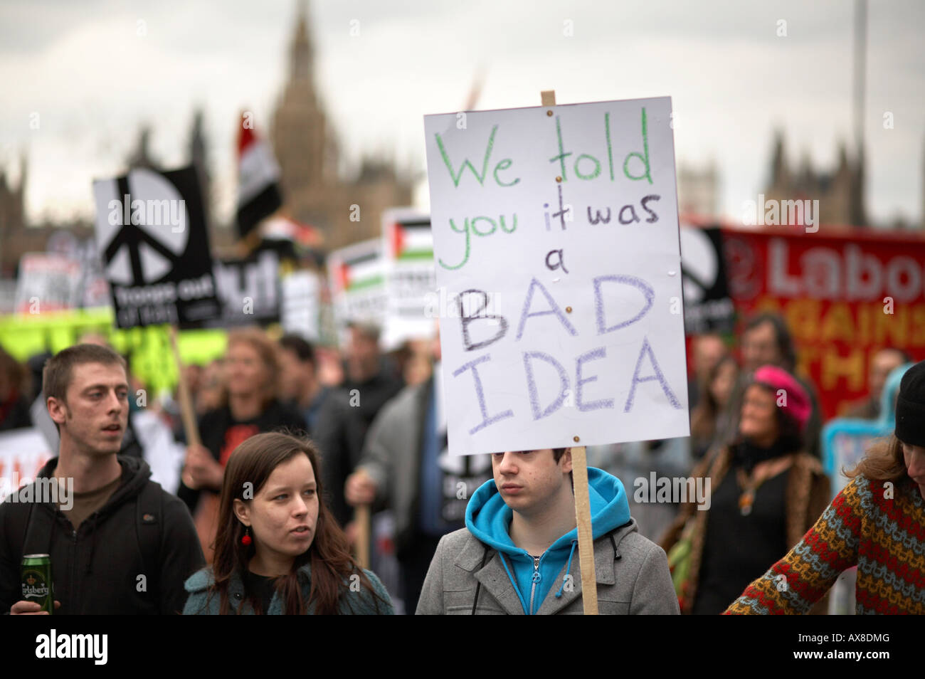 Anti War rally in London UK Stock Photo