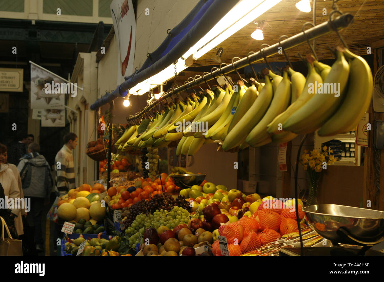 Fruit And Vegetable Stall At Cardiff Central Market Stock Photo - Alamy