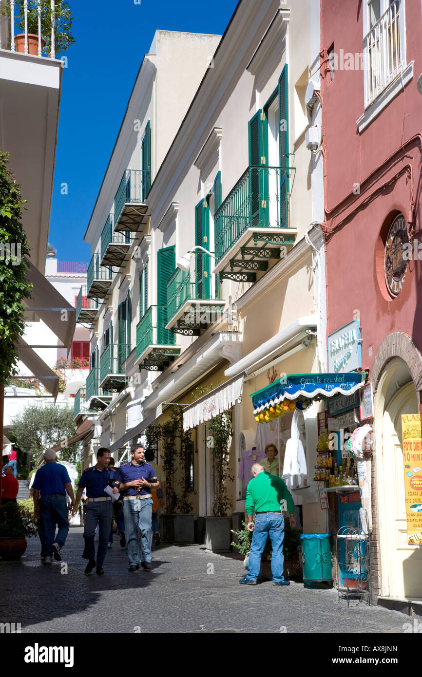 A shopping street in Capri town Capri Italy Stock Photo Alamy