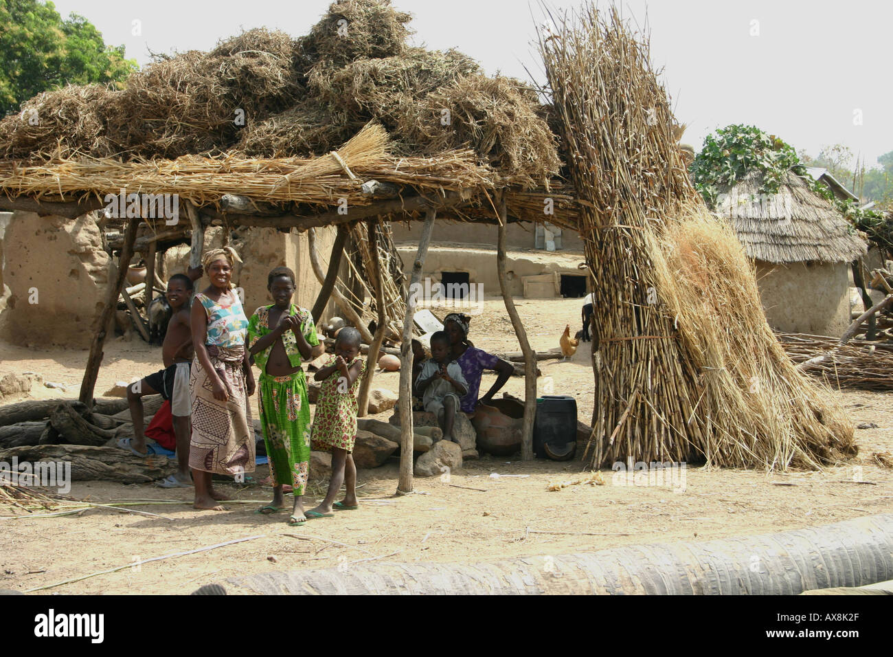 Basic living in the Upper Eastern Region of Ghana, West Africa Stock