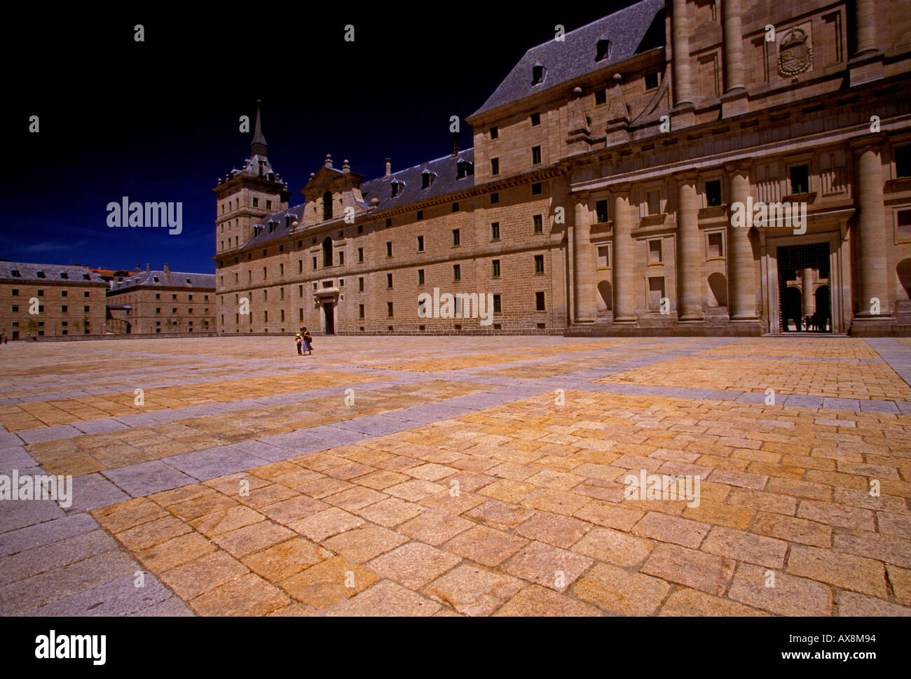 Royal Monastery of San Lorenzo de El Escorial, royal palace, museum, town, San Lorenzo de El Escorial, Madrid Province, Spain, Europe Stock Photo