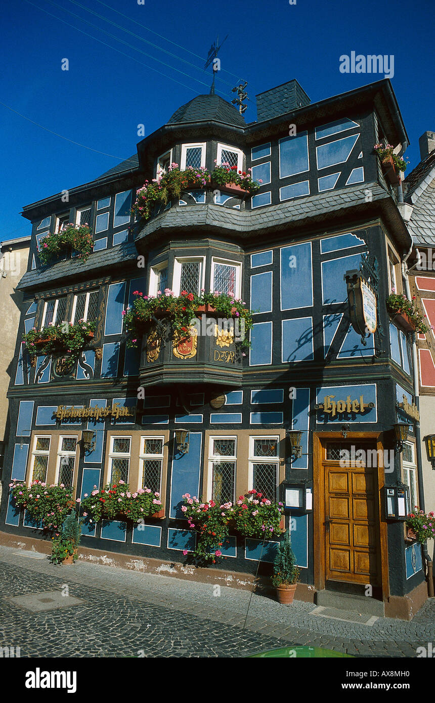 Historic House, Blue Corner, Adenau, Eifel, Rheinland Pfalz Germany