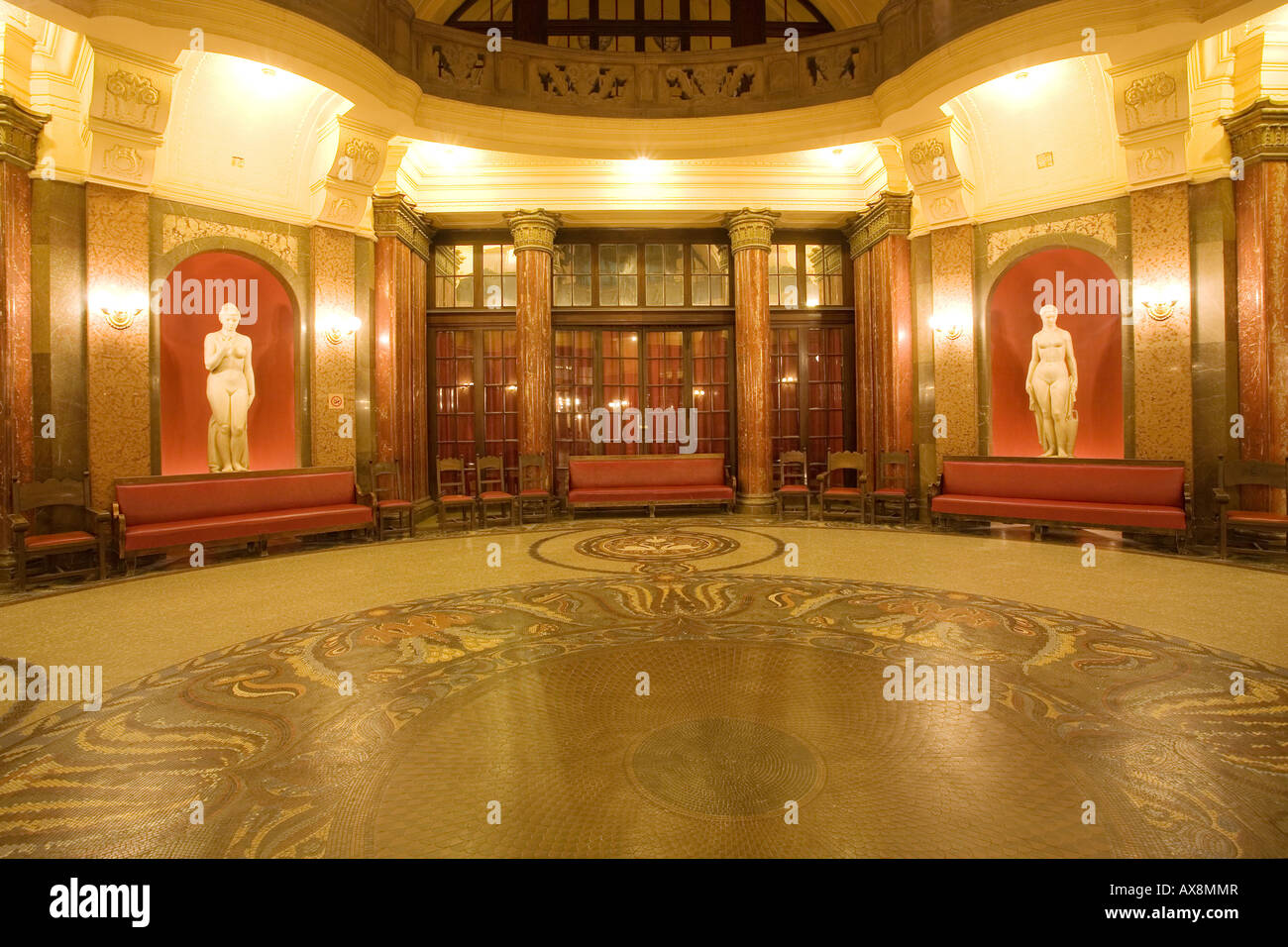 old public baths interior Stock Photo Alamy