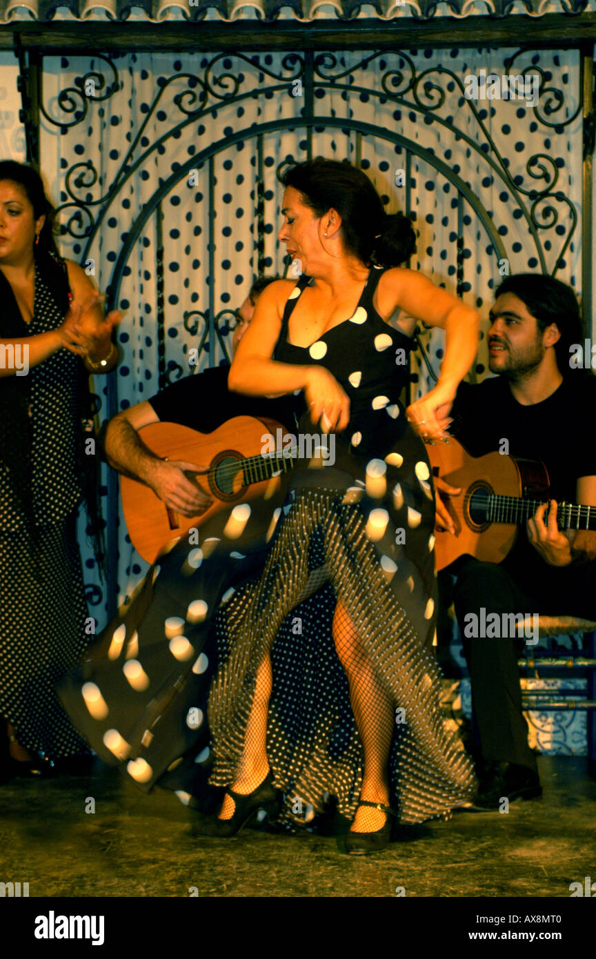 Flamenco dancing, Pena Torres Macarena, Seville Andalucia Spain Stock