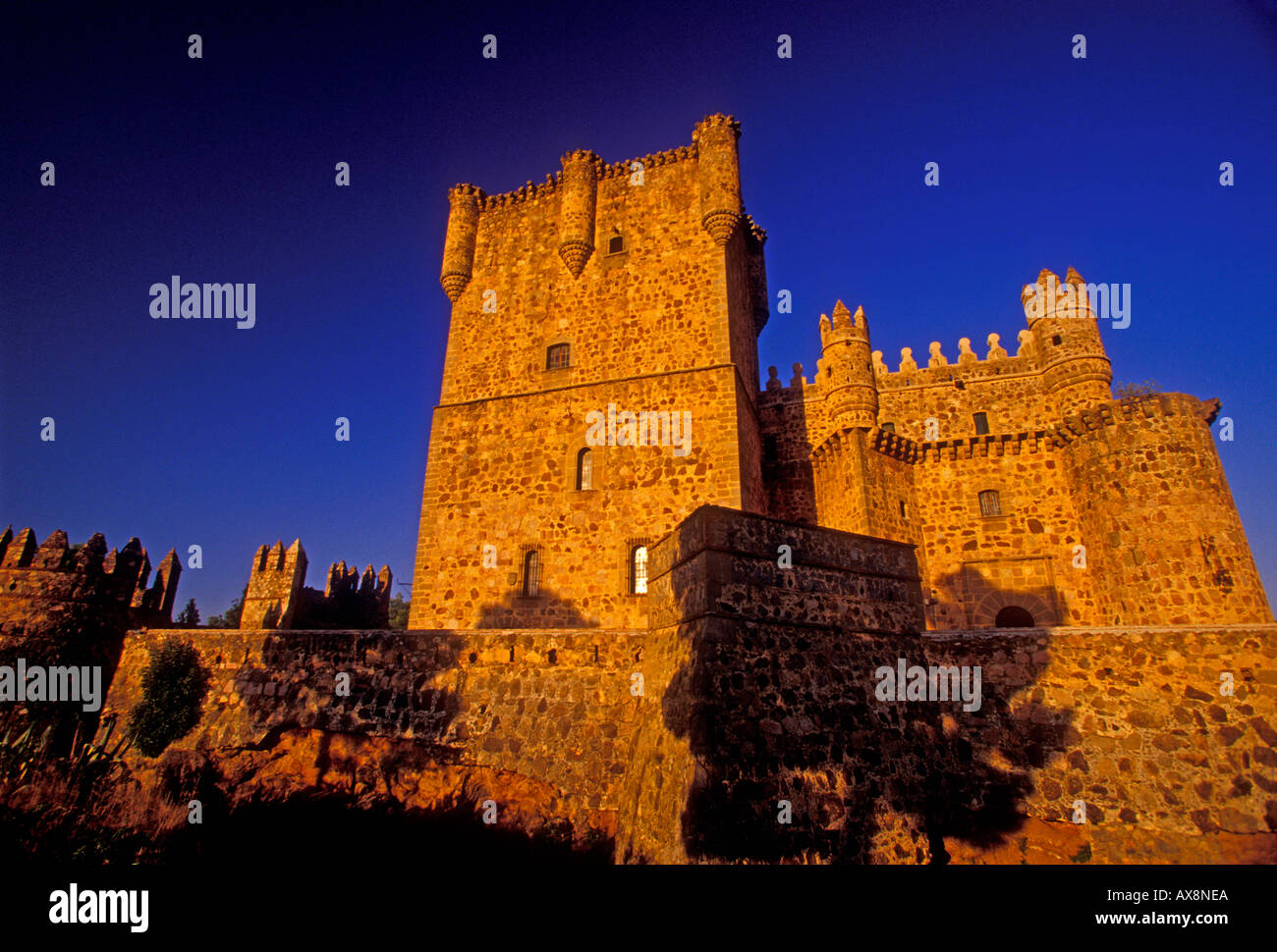 Guadamur Castle, Castillo de Guadamur, 15th century castle, Calle Jorge Manrique 8, Guadamur, Toledo Province, Castile-La Mancha, Spain, Europe Stock Photo